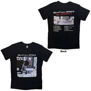 Red Hot Chili Peppers Carbon T-Shirt: The Getaway Tracklist (Black) (Back Print)