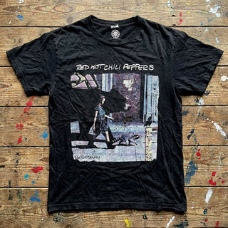 Red Hot Chili Peppers Unisex Premium Carbon T-Shirt: The Getaway Tracklist (Black) (Back Print)