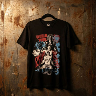 Red Hot Chili Peppers Carbon T-Shirt: Blood Sugar Sex Magik Tracklist (Black) (Back Print)