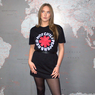 Red Hot Chili Peppers Ladies T-Shirt Dress: Classic Asterisk