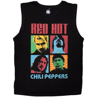 Red Hot Chili Peppers Unisex Tank T-Shirt: Portrait Photos (Black)