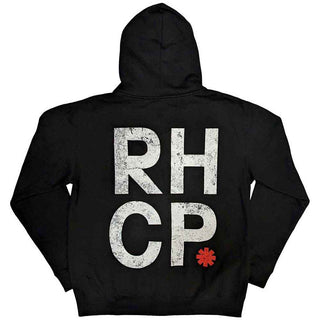 Red Hot Chili Peppers Zipped Hoodie: Red Asterisk (Back Print)