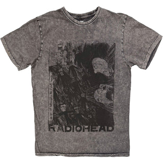 Radiohead Stone Wash T-Shirt: Scribble (Charcoal Grey)