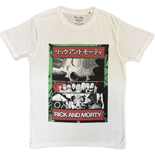 Rick & Morty T-Shirt: Japan Comic (White)
