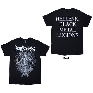 Rotting Christ T-Shirt: Hellenic Black Metal Legions (Black) (Back Print)