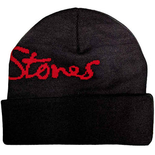 The Rolling Stones Beanie Hat: Embellished Classic Tongue