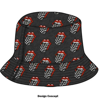 The Rolling Stones Bucket Hat: Checker Tongue Pattern