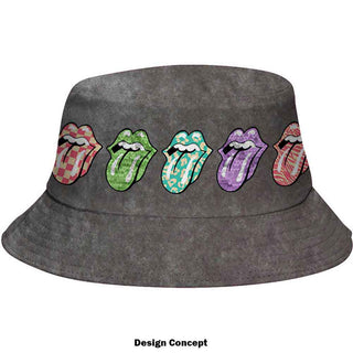 The Rolling Stones Bucket Hat: Multi-Tongue Pattern