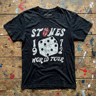 The Rolling Stones Carbon T-Shirt: Dice Tour '72 (Black)