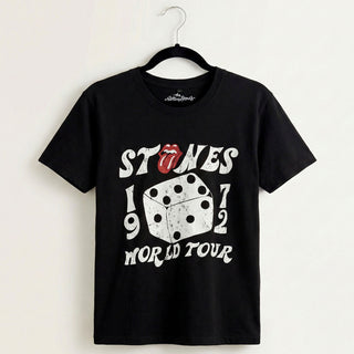 The Rolling Stones Carbon T-Shirt: Dice Tour '72 (Black)