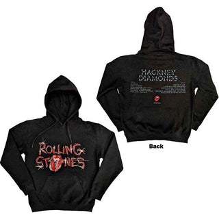 The Rolling Stones Pullover Hoodie: Hackney Diamonds Glass Logo (Back Print)