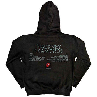 The Rolling Stones Pullover Hoodie: Hackney Diamonds Glass Logo (Back Print)