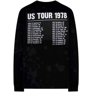 The Rolling Stones Unisex Long Sleeve T-Shirt: US Tour '78 (Black) (Back & Sleeve Print)