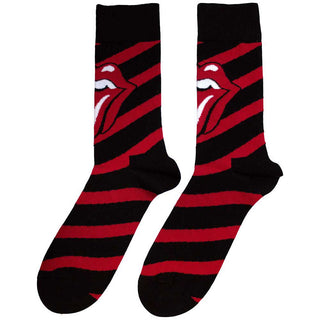 The Rolling Stones Unisex Ankle Socks: Stripes (Black) (UK Size 4 - 7)
