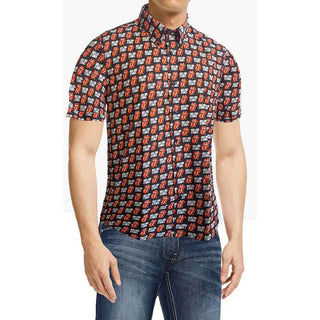 The Rolling Stones Casual Shirt: Tongue and Text (All Over Print)