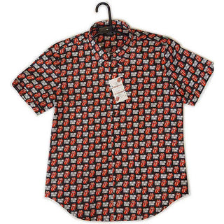 The Rolling Stones Casual Shirt: Tongue and Text (All Over Print)