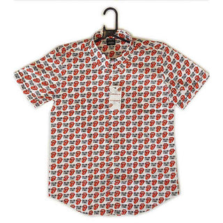 The Rolling Stones Casual Shirt: Tongue and Text (All Over Print)