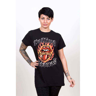 The Rolling Stones T-Shirt: Flaming Tattoo Tongue