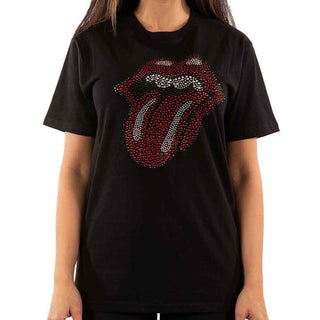 The Rolling Stones Embellished T-Shirt: Classic Tongue