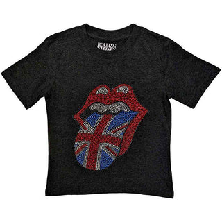 The Rolling Stones Kids Embellished T-Shirt: British Tongue (Diamante)