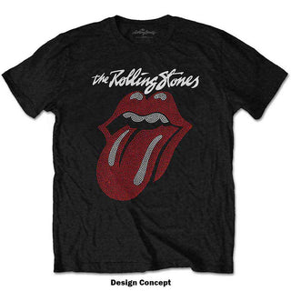 The Rolling Stones Embellished T-Shirt: Logo & Tongue