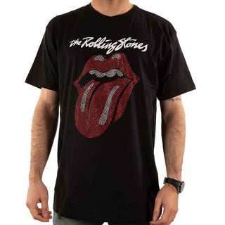 The Rolling Stones Embellished T-Shirt: Logo & Tongue
