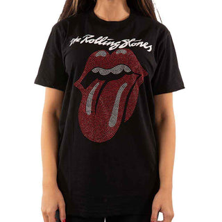 The Rolling Stones Embellished T-Shirt: Logo & Tongue