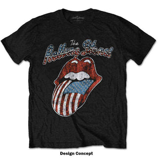 The Rolling Stones Embellished T-Shirt: USA Tongue