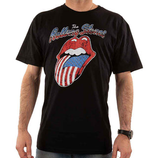 The Rolling Stones Embellished T-Shirt: USA Tongue