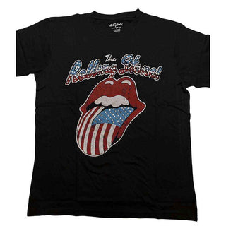 The Rolling Stones Embellished T-Shirt: USA Tongue