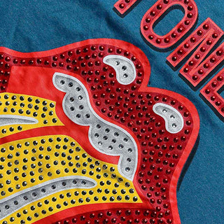 The Rolling Stones Embellished T-Shirt: Dia Tongue