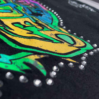 The Rolling Stones Embellished T-Shirt: Some Girls Neon Tongue