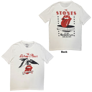The Rolling Stones T-Shirt: Philadelphia Eagle 1975 (White) (Back Print)