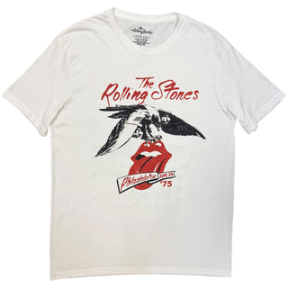 The Rolling Stones T-Shirt: Philadelphia Eagle 1975 (White) (Back Print)
