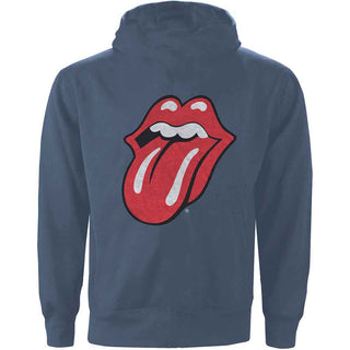 The Rolling Stones Zipped Hoodie: Classic Tongue (Back Print)
