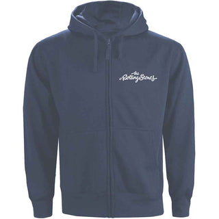 The Rolling Stones Zipped Hoodie: Classic Tongue (Back Print)