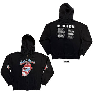 The Rolling Stones Zipped Hoodie: Us Tour '78 (Black)