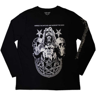 Rob Zombie Unisex Long Sleeve T-Shirt: Devil Man (Sleeve Print)