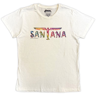 Santana T-Shirt: Angel Wings Logo (White)