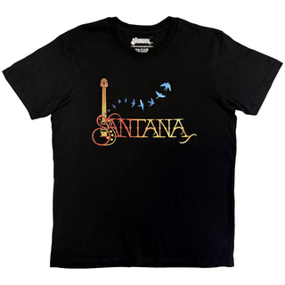 Santana T-Shirt: Guitar & Birds (Black)