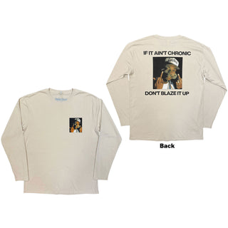 Snoop Dogg Long Sleeve T-Shirt: Middle Finger (Sand) (Back Print)