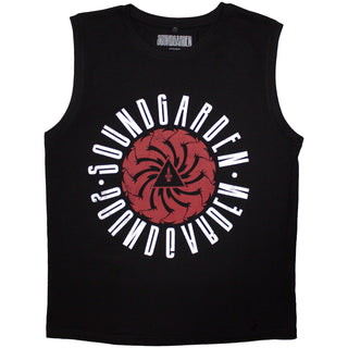 Soundgarden Oversized Tank T-Shirt: Circle Logo (Black)