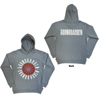 Soundgarden Unplugged Pullover Hoodie: Circle Logo (Blue) (Back Print)