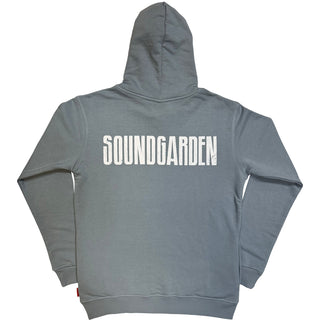 Soundgarden Unplugged Pullover Hoodie: Circle Logo (Blue) (Back Print)