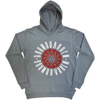 Soundgarden Unplugged Pullover Hoodie: Circle Logo (Blue) (Back Print)