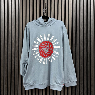 Soundgarden Unplugged Pullover Hoodie: Circle Logo (Blue) (Back Print)
