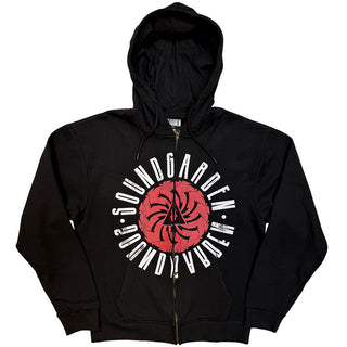Soundgarden Zipped Hoodie: Circle Logo (Black)