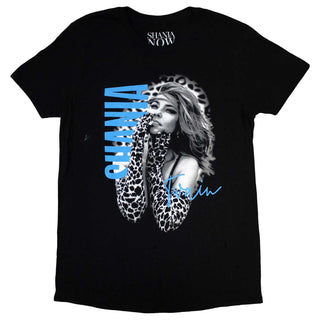 Shania Twain Unisex T-Shirt: Tour 2018 Gloves Photo (Black) (Back Print & Ex-Tour)