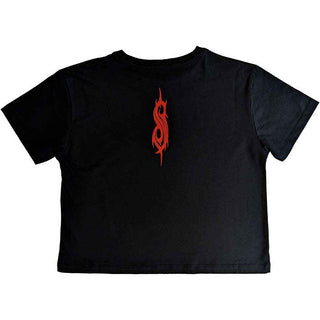 Slipknot Ladies Crop Top: Band Frame