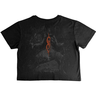 Slipknot Ladies Crop Top: Ouija Belt (Back Print)